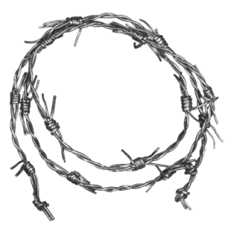 Lederband "Barb Wire Silver" 
